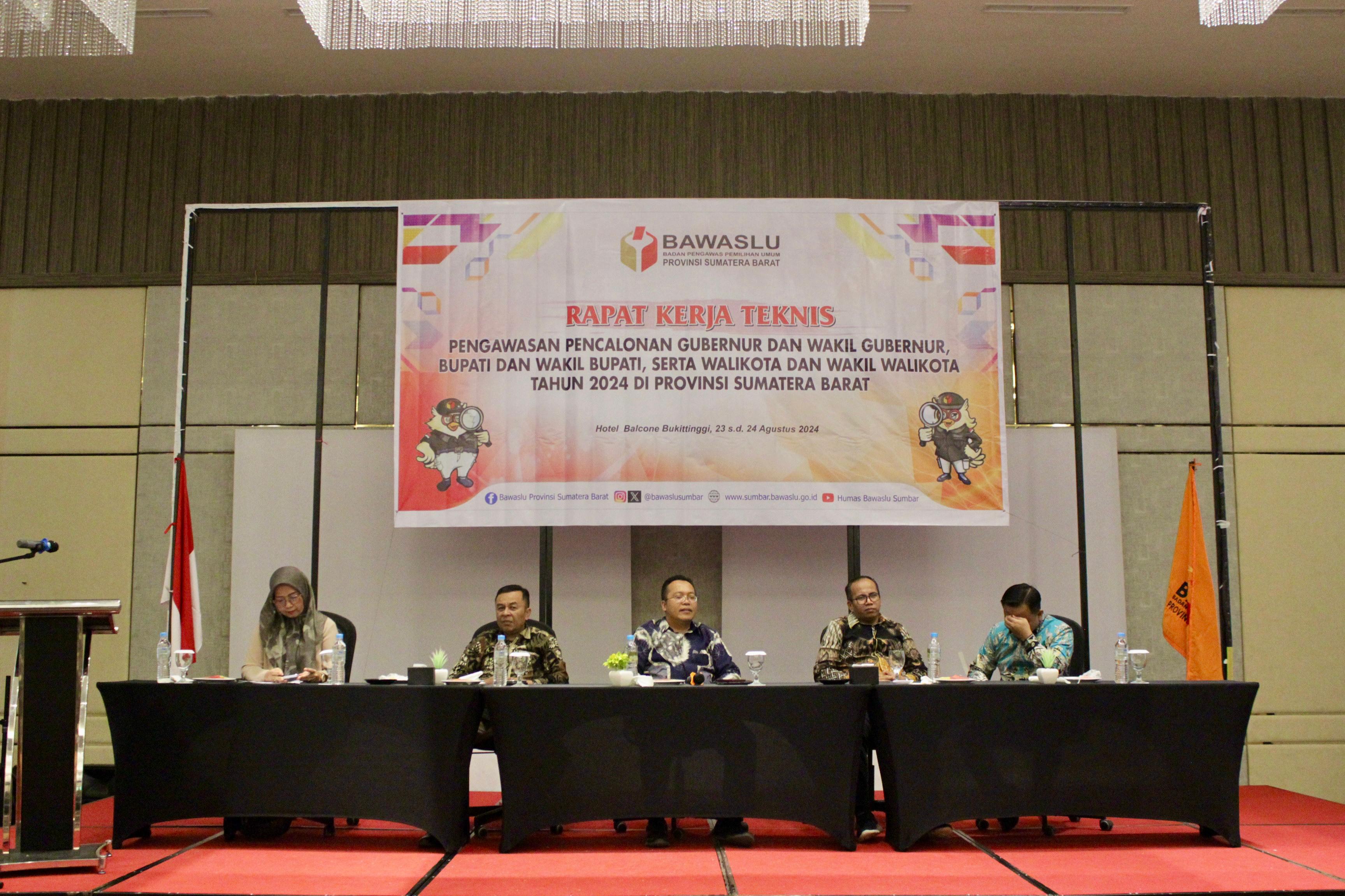 Rapat Kerja Teknis Pengawasan Pencalonan Gubernur dan Wakil Gubernur, Bupati dan Wakil Bupati serta Walikota dan Wakil Walikota Tahun 2024 di Balcone Hotel, 23-24 Agustus 2024