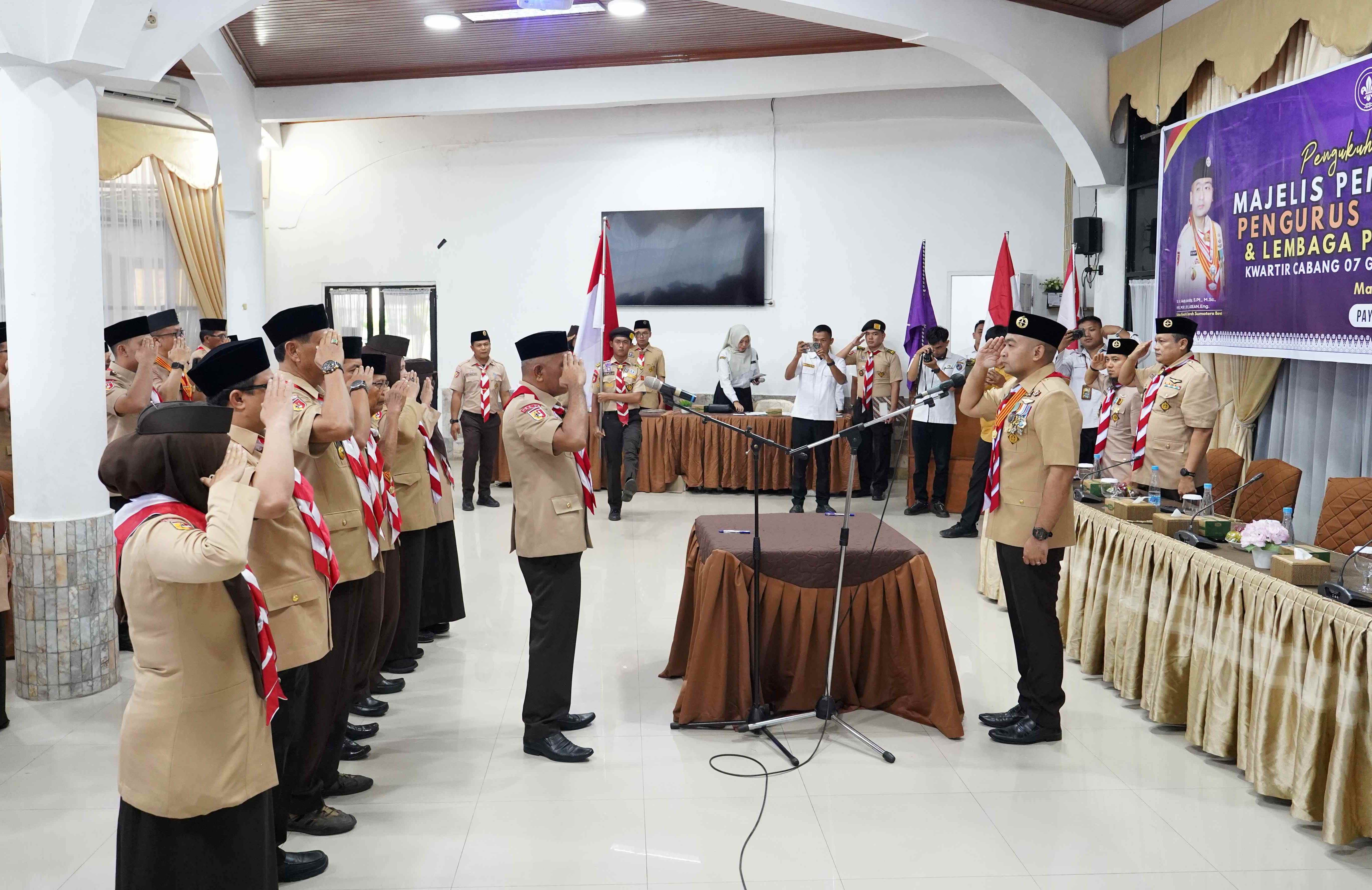 pelantikan Ketua dan Anggota Majelis Pembimbing Cabang (Mabicab) serta Pengurus Kwartir Cabang (Kwarcab) Gerakan Pramuka Kabupaten Lima Puluh