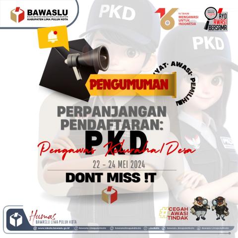 PENGUMUMAN PENDAFTARAN PKD