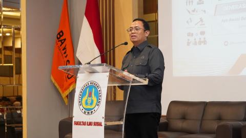 Anggota Bawaslu RI, Puadi,  saat memberikan sambutan