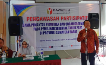 Pembukaan kegiatan oleh Ketua Bawaslu Provinsi Sumbar (Alni)