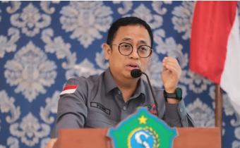 Anggota Bawaslu Puadi saat membuka kegiatan Forum Literasi Keterbukaan Informasi Pengawasan Pemilu dan Pemilihan pada, Rabu (20/8/2025).