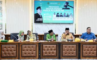 Ketua Bawaslu Rahmat Bagja dalam Diskusi Publik Fraksi PKB bertema Proyeksi Desain Pemilu Pasca Putusan MK, di Ruang BAKN, Gedung Nusantara II DPR RI, Jakarta, Jumat (4/7/2025).