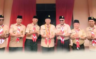 Dapit Alexsander Selaku Anggota Bawaslu Lima Puluh Kota saat menghadiri Muscab Kwartir Cabang 07 Gerakan Pramuka Lima Puluh Kota, (17/2).