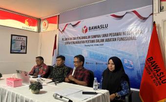 Pimpinan Bawaslu Lima Puluh Kota saat kegiatan 