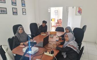 Bawaslu Lima Puluh Kota saat mengikuti zoom