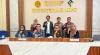 Pimpinan Bawaslu Lima Puluh Kota saat mengikuti tahapan Presentasi Badan Publik Monitoring dan Evaluasi Keterbukaan Informasi Badan Publik Tahun 2026 yang diselenggarakan oleh Komisi Informasi Sumatera Barat, Rabu 14 Oktober 2026 di gedung BRMP Sumatera Barat.